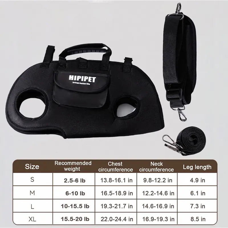 Hipipet Outdoor Dog Backpack Leash - Versatile Hands-Free Carrier with Side-Crossbody and Towing Air Mesh Design for Pets