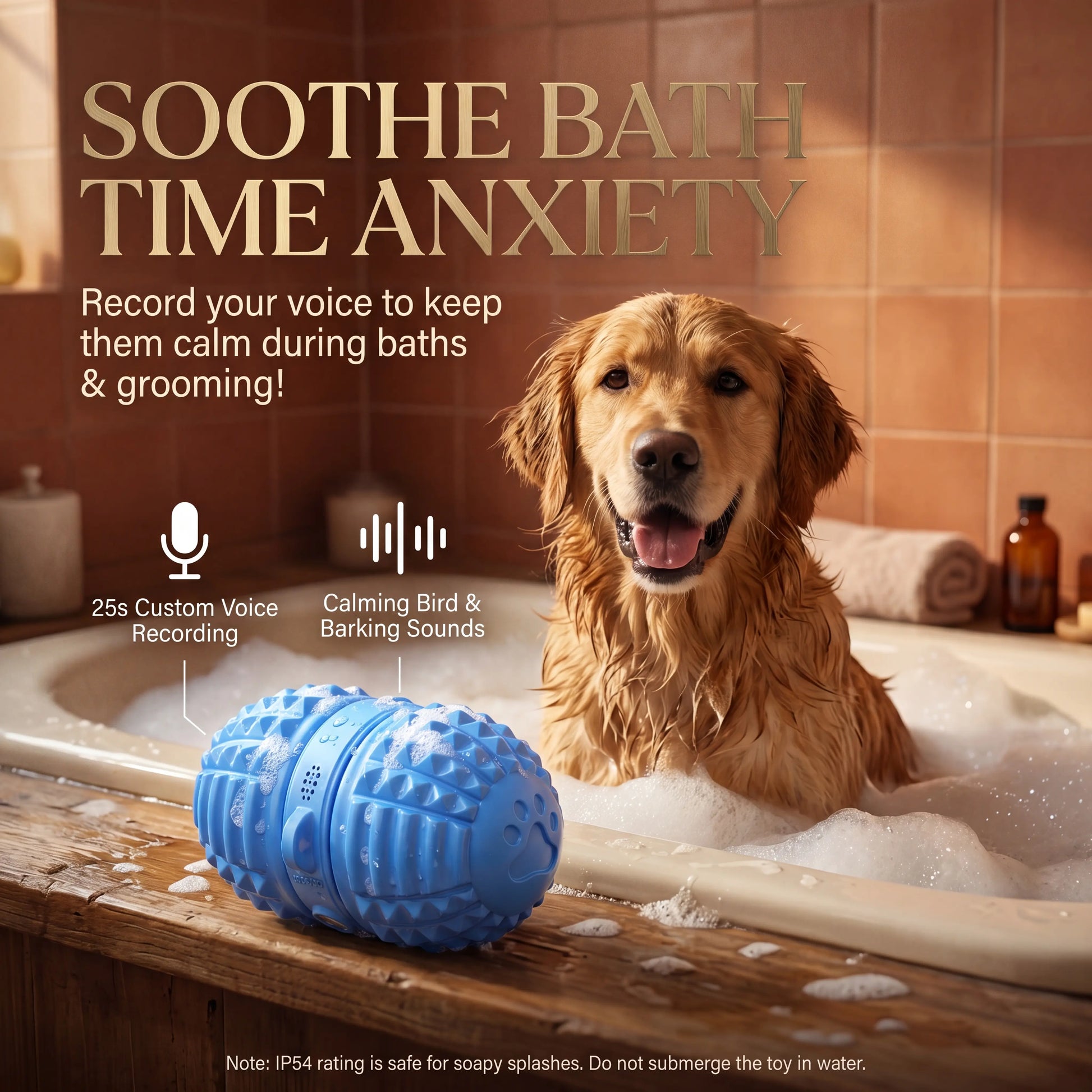 Interactive Automatic Rolling Dog Toy with Dual Motors, Voice Recording, and Motion Activation - Water Resistant and Rechargeable for Small to Medium Dogs, Ideal for Indoor Play and Boredom Relief