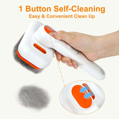 Cat Grooming Brush - Waterproof Steam Deshedding Tool with One-Button Hair Removal for Cats and Dogs, Ideal for Pet Fur Cleaning and Trimming