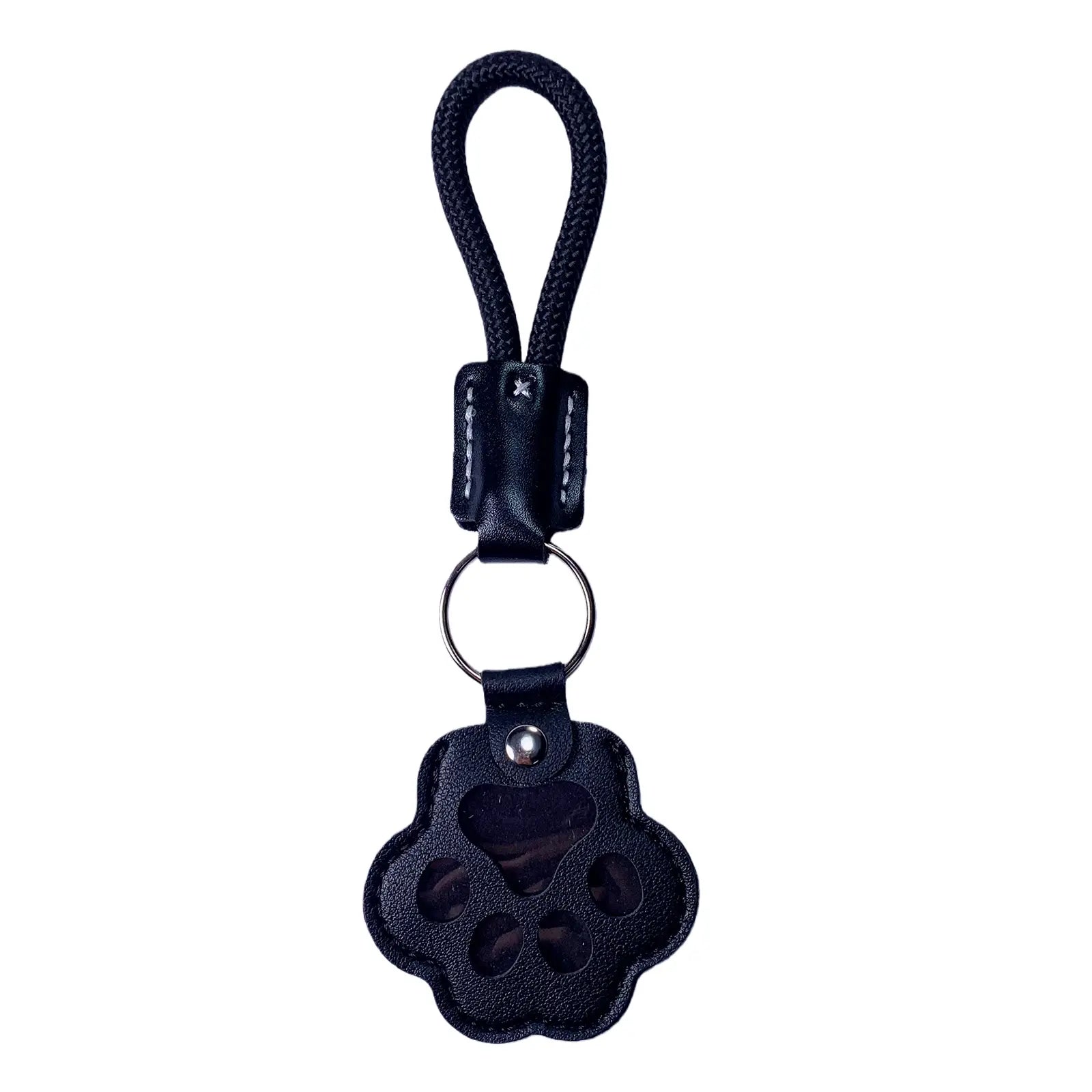 Pet Fur Memory Charm Leather Keychain - Paw-Shaped Keepsake for Dog and Cat Hair, Memorial Gift for Grieving Pet Owners