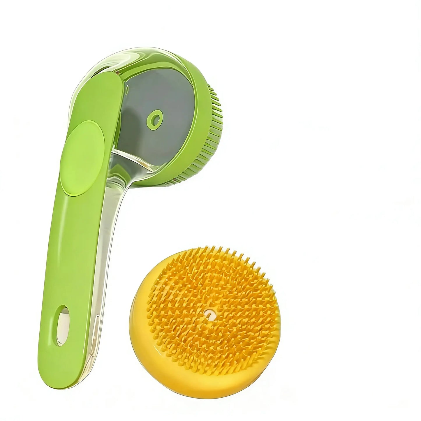 2026 Advanced 2-In-1 Pet Bath Brush with Integrated Shampoo Dispenser - Gentle Massage Grooming Tool for Long and Short Fur Dogs and Cats, Essential Bath Accessory