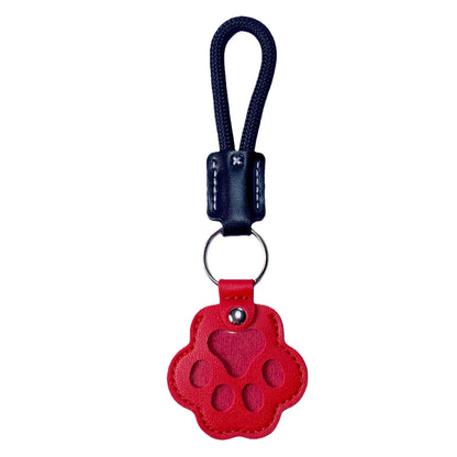 Pet Fur Memory Charm Leather Keychain - Paw-Shaped Keepsake for Dog and Cat Hair, Memorial Gift for Grieving Pet Owners