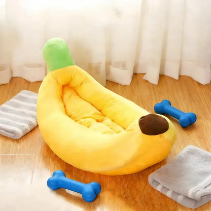 Banana Boat Detachable and Washable Pet Bed for Small to Medium Cats and Dogs - Comfortable and Secure Universal Design