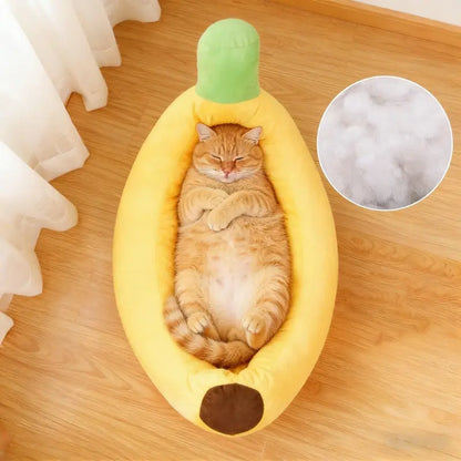 Banana Boat Detachable and Washable Pet Bed for Small to Medium Cats and Dogs - Comfortable and Secure Universal Design