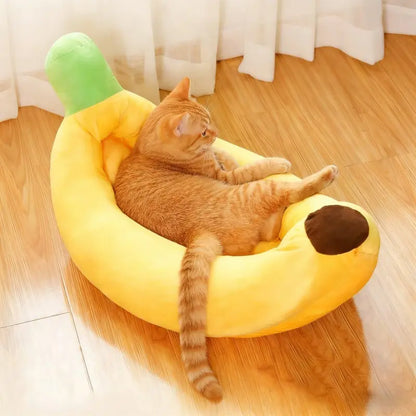 Banana Boat Detachable and Washable Pet Bed for Small to Medium Cats and Dogs - Comfortable and Secure Universal Design