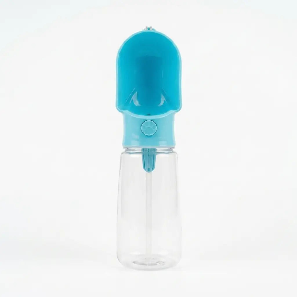 3-in-1 Portable Pet Water Bottle - 20oz Leak-Proof Container with Integrated Poop Bag Dispenser, Perfect for Travel, Hiking, and Outdoor Activities