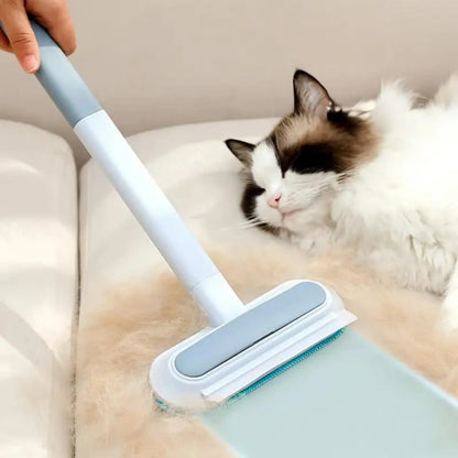 Pet Hair Remover Brush with Extended Handle – Reusable and Washable Lint Cleaner for Cat and Dog Hair on Furniture, Carpets, and Bedding