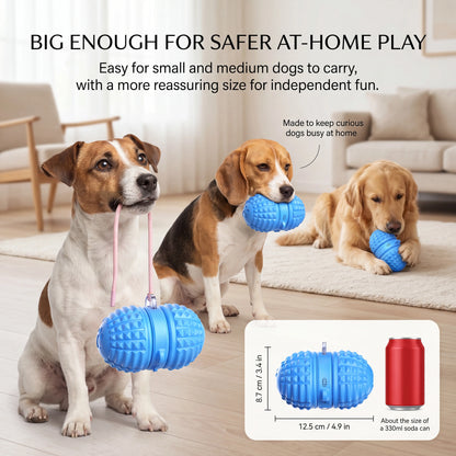 Interactive Automatic Rolling Dog Toy with Dual Motors, Voice Recording, and Motion Activation - Water Resistant and Rechargeable for Small to Medium Dogs, Ideal for Indoor Play and Boredom Relief
