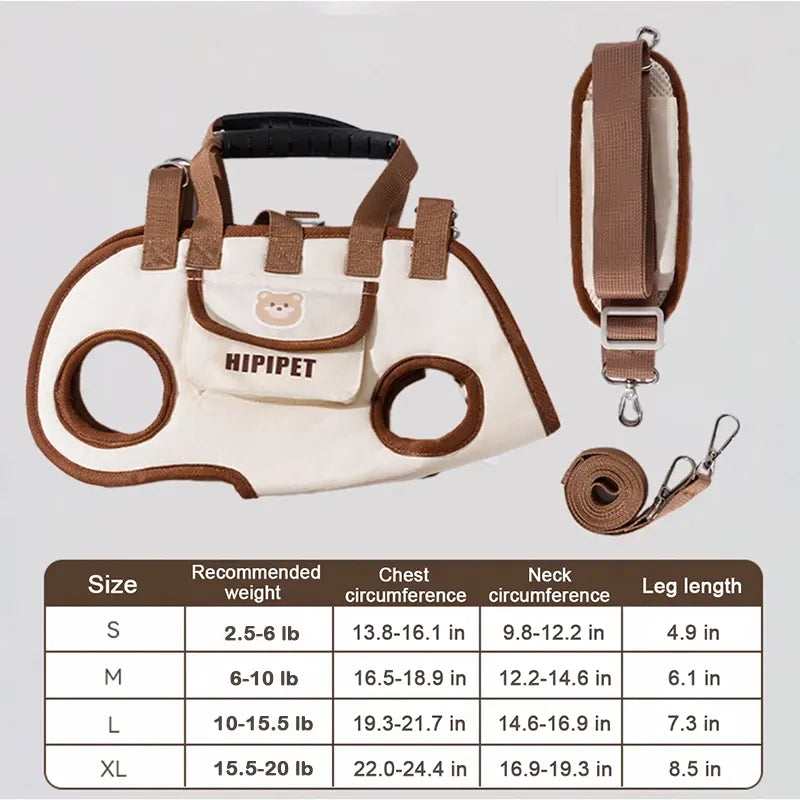 Hipipet Outdoor Dog Backpack Leash - Versatile Hands-Free Carrier with Side-Crossbody and Towing Air Mesh Design for Pets