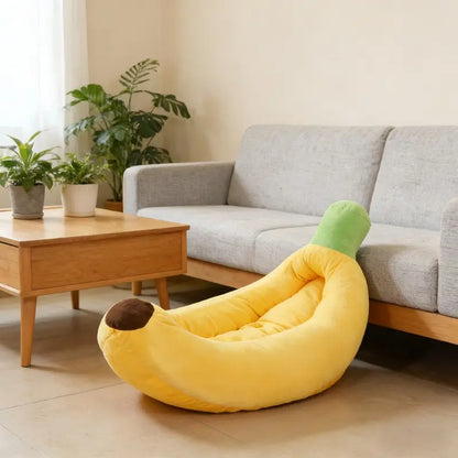 Banana Boat Detachable and Washable Pet Bed for Small to Medium Cats and Dogs - Comfortable and Secure Universal Design