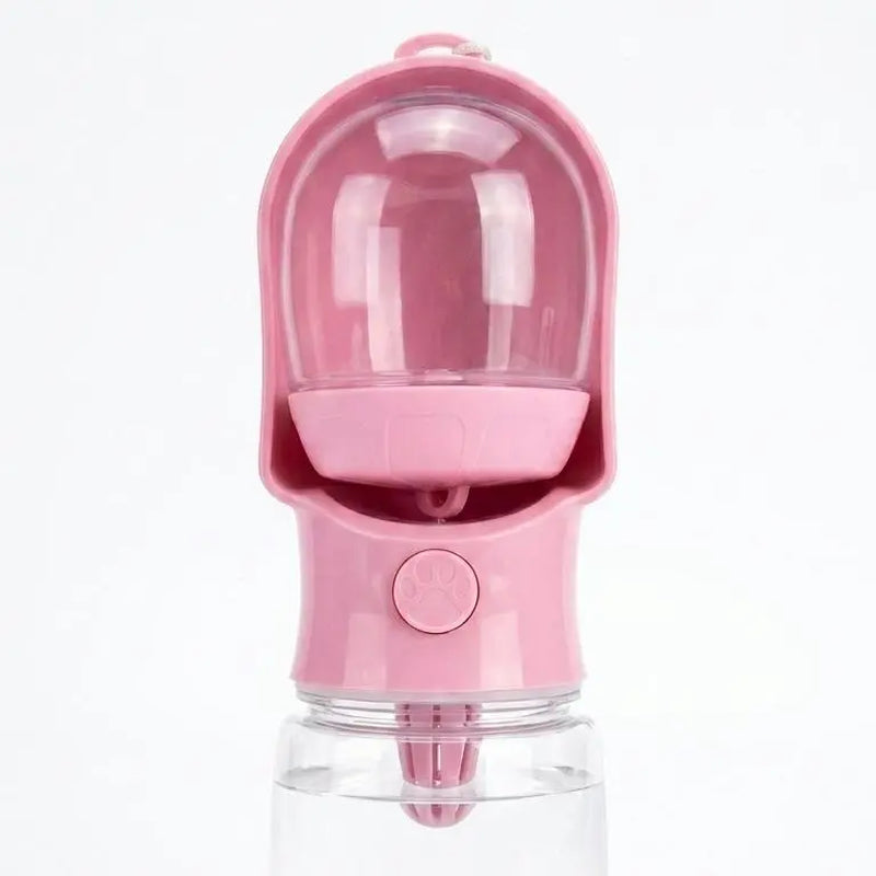 3-in-1 Portable Pet Water Bottle - 20oz Leak-Proof Container with Integrated Poop Bag Dispenser, Perfect for Travel, Hiking, and Outdoor Activities