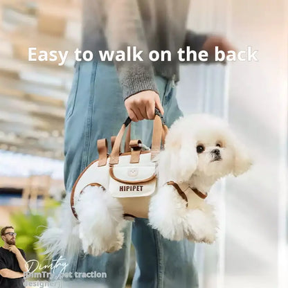 Hipipet Outdoor Dog Backpack Leash - Versatile Hands-Free Carrier with Side-Crossbody and Towing Air Mesh Design for Pets