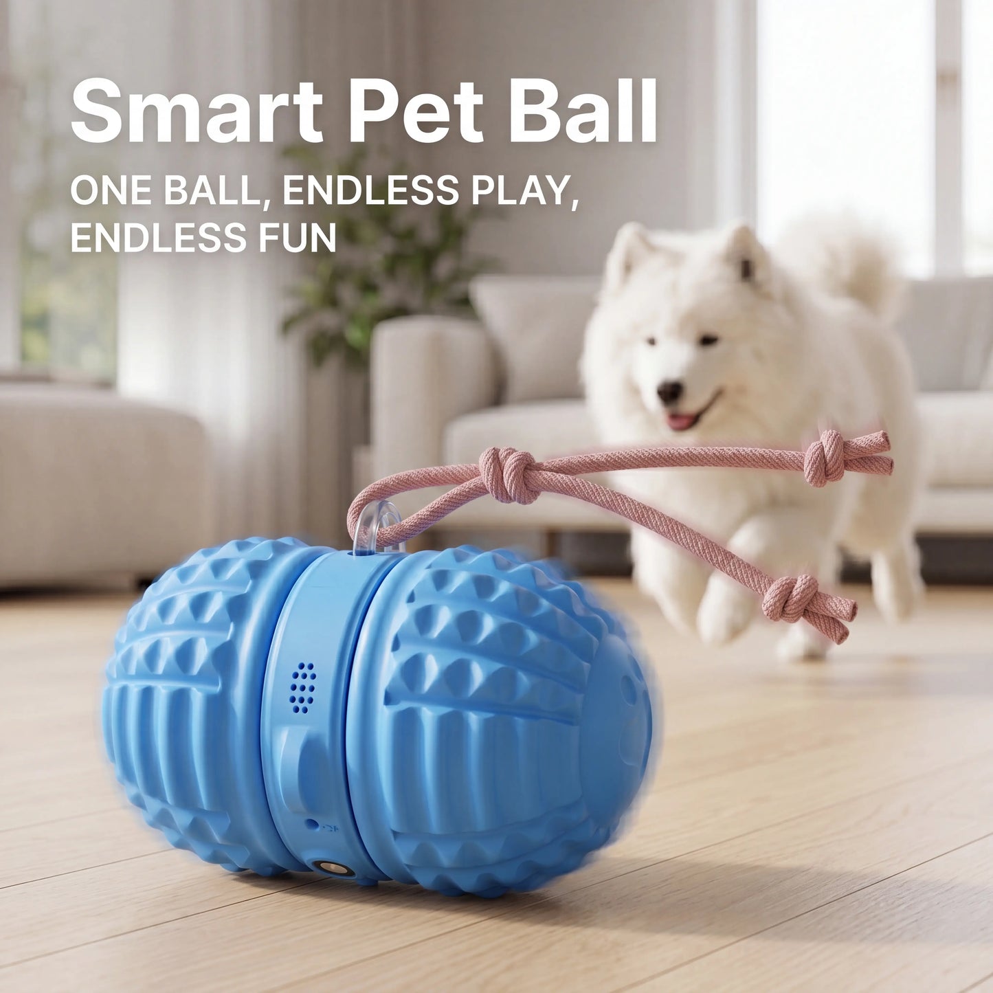 Interactive Automatic Rolling Dog Toy with Dual Motors, Voice Recording, and Motion Activation - Water Resistant and Rechargeable for Small to Medium Dogs, Ideal for Indoor Play and Boredom Relief