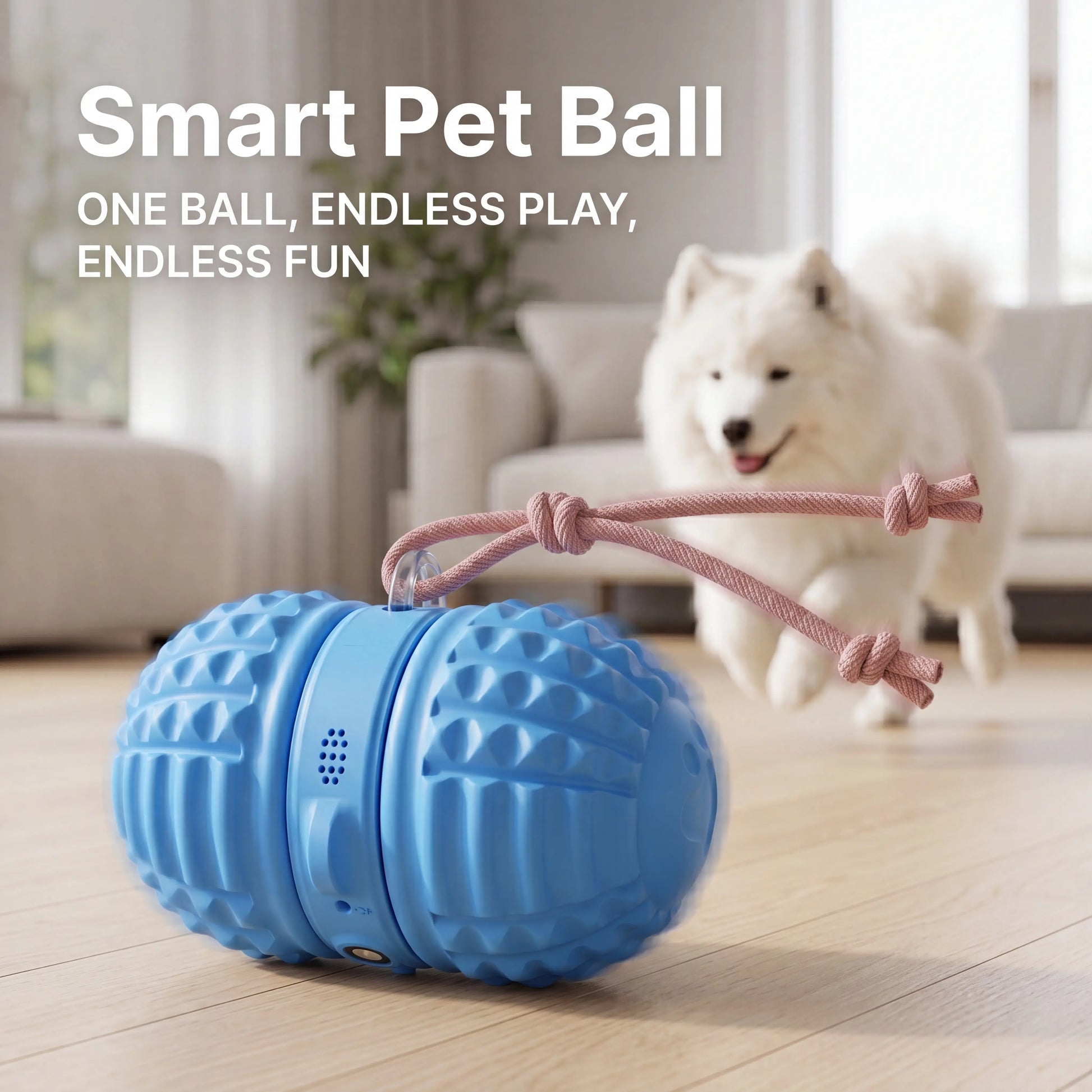 Interactive Automatic Rolling Dog Toy with Dual Motors, Voice Recording, and Motion Activation - Water Resistant and Rechargeable for Small to Medium Dogs, Ideal for Indoor Play and Boredom Relief