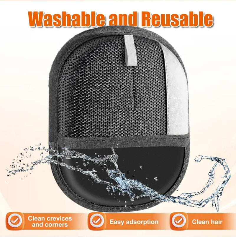 Electrostatic Pet Hair Removal Gloves - Dual-Sided Grooming Brush for Cats and Dogs