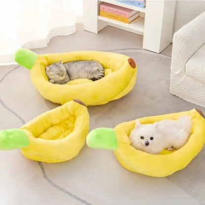Banana Boat Detachable and Washable Pet Bed for Small to Medium Cats and Dogs - Comfortable and Secure Universal Design