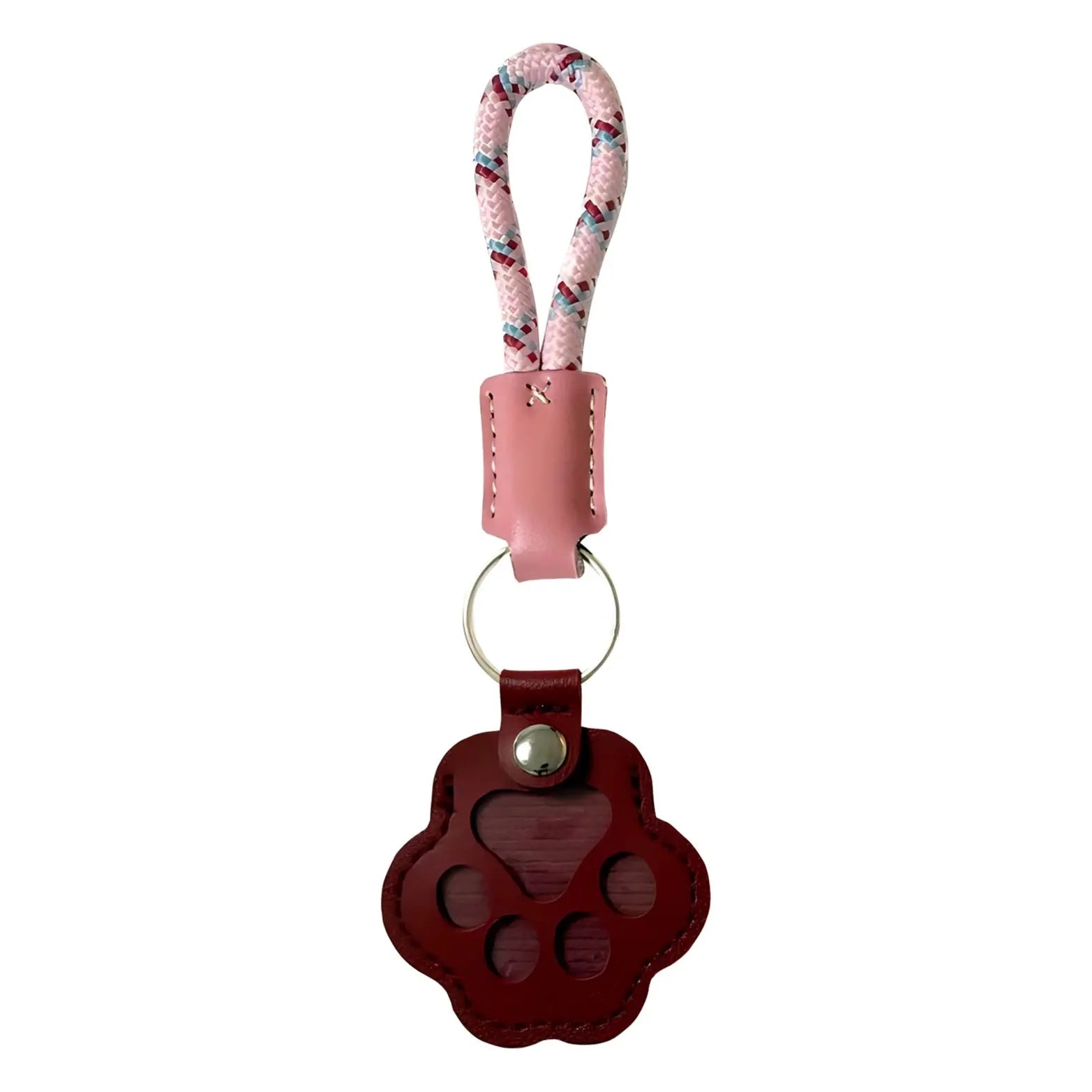 Pet Fur Memory Charm Leather Keychain - Paw-Shaped Keepsake for Dog and Cat Hair, Memorial Gift for Grieving Pet Owners