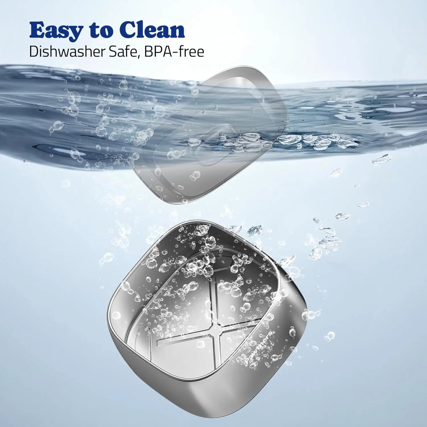 Pawtners No-Spill Pet Water Bowl with Floating Disk Design - Slow Feeder for Dogs and Cats of All Sizes