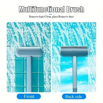 Pet Hair Remover Brush with Extended Handle – Reusable and Washable Lint Cleaner for Cat and Dog Hair on Furniture, Carpets, and Bedding