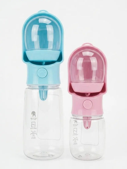 3-in-1 Portable Pet Water Bottle - 20oz Leak-Proof Container with Integrated Poop Bag Dispenser, Perfect for Travel, Hiking, and Outdoor Activities
