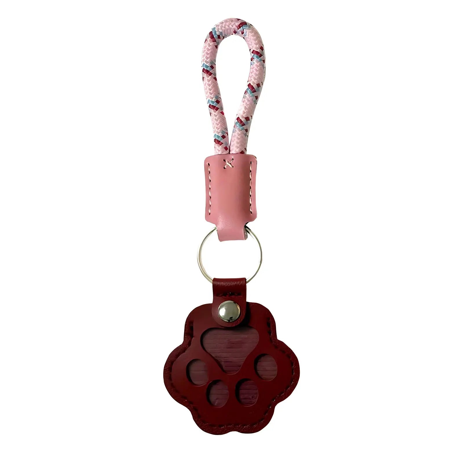 Pet Fur Memory Charm Leather Keychain - Paw-Shaped Keepsake for Dog and Cat Hair, Memorial Gift for Grieving Pet Owners